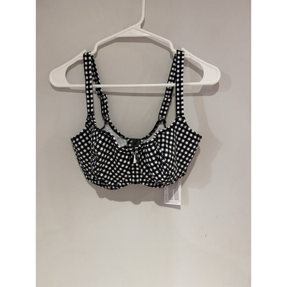 NWT Freya Check In Sweetheart Padded Bikini Top Size 32I Gingham Print Underwire - Picture 4 of 6